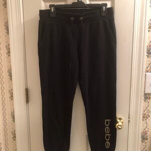 Bebe Black & Gold Joggers